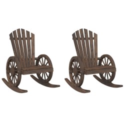 vidaXL Sillas mecedoras Adirondack 2 uds madera maciza de abeto