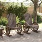 vidaXL Sillas mecedoras Adirondack 2 uds madera maciza de abeto vidaXL Sillas mecedoras Adirondack 2 uds madera maciza de abeto