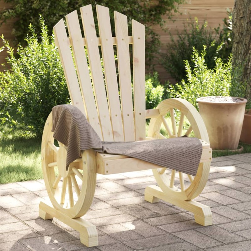 vidaXL Sillones de jardín Adirondack 4 uds madera maciza de abeto vidaXL Sillones de jardín Adirondack 4 uds madera maciza de abeto