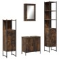 vidaXL Set de muebles baño 4 pzas madera contrachapada roble ahumado vidaXL Set de muebles baño 4 pzas madera contrachapada roble ahumado