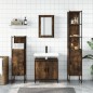 vidaXL Set de muebles baño 4 pzas madera contrachapada roble ahumado vidaXL Set de muebles baño 4 pzas madera contrachapada roble ahumado