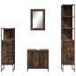 vidaXL Set de muebles baño 4 pzas madera contrachapada roble ahumado vidaXL Set de muebles baño 4 pzas madera contrachapada roble ahumado