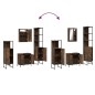 vidaXL Set de muebles baño 4 pzas madera contrachapada roble ahumado vidaXL Set de muebles baño 4 pzas madera contrachapada roble ahumado