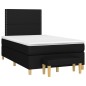 vidaXL Cama box spring con colchón tela negro 120x190 cm vidaXL Cama box spring con colchón tela negro 120x190 cm