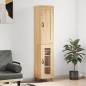 vidaXL Aparador de madera contrachapada roble Sonoma 34,5x34x180 cm vidaXL Aparador de madera contrachapada roble Sonoma 34,5x34x180 cm