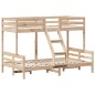 vidaXL Litera de madera maciza de pino 90x200/120x200 cm