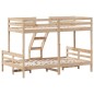 vidaXL Litera de madera maciza de pino 90x200/120x200 cm
