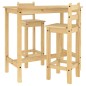 vidaXL Set de bar 3 piezas madera maciza de pino vidaXL Set de bar 3 piezas madera maciza de pino