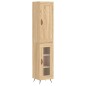 vidaXL Aparador de madera contrachapada roble Sonoma 34,5x34x180 cm vidaXL Aparador de madera contrachapada roble Sonoma 34,5x34x180 cm