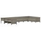 vidaXL Set de muebles de jardín 10 pzas y cojines ratán sintético gris vidaXL Set de muebles de jardín 10 pzas y cojines ratán sintético gris