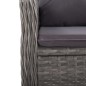vidaXL Set de comedor de jardín 9 pzas ratán PE y madera acacia gris vidaXL Set de comedor de jardín 9 pzas ratán PE y madera acacia gris
