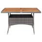 vidaXL Set de comedor de jardín 9 pzas ratán PE y madera acacia gris vidaXL Set de comedor de jardín 9 pzas ratán PE y madera acacia gris