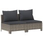 vidaXL Set de muebles de jardín 10 pzas y cojines ratán sintético gris vidaXL Set de muebles de jardín 10 pzas y cojines ratán sintético gris
