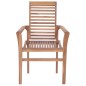 vidaXL Sillas de comedor 4 uds madera teca y cojines a cuadros rojos vidaXL Sillas de comedor 4 uds madera teca y cojines a cuadros rojos
