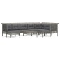 vidaXL Set de muebles de jardín 10 pzas y cojines ratán sintético gris vidaXL Set de muebles de jardín 10 pzas y cojines ratán sintético gris