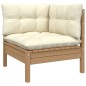 vidaXL Muebles de jardín 8 pzas y cojines madera de pino marrón miel vidaXL Muebles de jardín 8 pzas y cojines madera de pino marrón miel