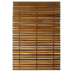 Set 2 alfombras de acacia para el baño, 80 x 50 cm