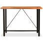 vidaXL Set muebles de bar 7 pzas madera maciza acacia y cuero genuino vidaXL Set muebles de bar 7 pzas madera maciza acacia y cuero genuino