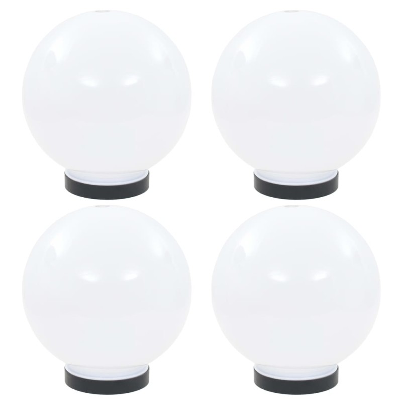 vidaXL Lámparas de bola LED 4 unidades esféricas PMMA 20 cm