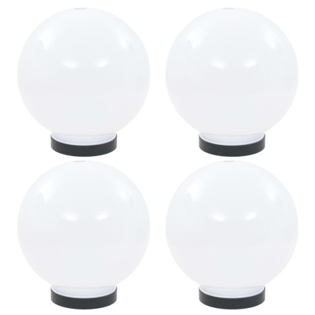 vidaXL Lámparas de bola LED 4 unidades esféricas PMMA 20 cm