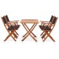 vidaXL Set de comedor para jardín 5 pzas madera maciza eucalipto negro vidaXL Set de comedor para jardín 5 pzas madera maciza eucalipto negro