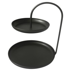 Lesli Living Etagiere de 2 niveles Julie negro 31x30x40 cm 