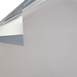 Easyprotec Lámina permanente para ventanas espejo plateado 90x250 cm