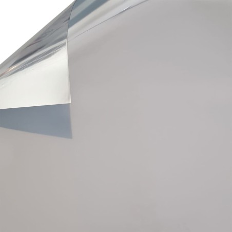 Easyprotec Lámina permanente para ventanas espejo plateado 90x250 cm