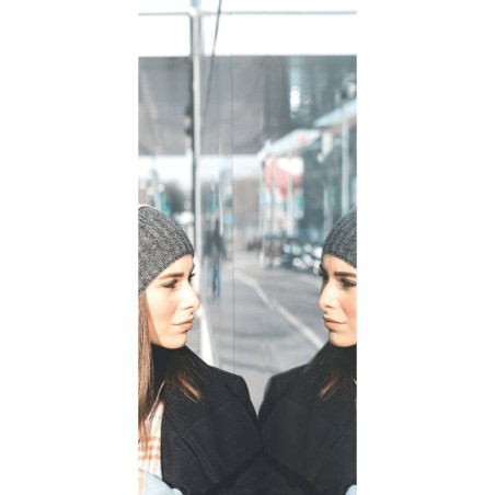 Easyprotec Lámina permanente para ventanas espejo plateado 90x250 cm