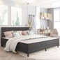 vidaXL Cama box spring tela gris oscuro 200x200 cm vidaXL Cama box spring tela gris oscuro 200x200 cm