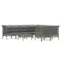 vidaXL Set de muebles de jardín 10 pzas y cojines ratán sintético gris vidaXL Set de muebles de jardín 10 pzas y cojines ratán sintético gris