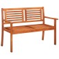 vidaXL Banco de jardín 2 plazas madera maciza eucalipto y cojín 120 cm vidaXL Banco de jardín 2 plazas madera maciza eucalipto y cojín 120 cm