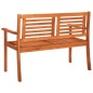 vidaXL Banco de jardín 2 plazas madera maciza eucalipto y cojín 120 cm vidaXL Banco de jardín 2 plazas madera maciza eucalipto y cojín 120 cm