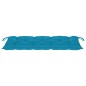 vidaXL Banco Batavia de teca maciza con cojín azul claro 120 cm