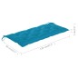 vidaXL Banco Batavia de teca maciza con cojín azul claro 120 cm