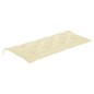vidaXL Banco Batavia de teca maciza con cojín blanco crema 120 cm vidaXL Banco Batavia de teca maciza con cojín blanco crema 120 cm