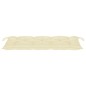 vidaXL Banco Batavia de teca maciza con cojín blanco crema 120 cm vidaXL Banco Batavia de teca maciza con cojín blanco crema 120 cm