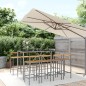 vidaXL Mesa bar y taburetes jardín 9 pzas madera acacia ratán PE gris vidaXL Mesa bar y taburetes jardín 9 pzas madera acacia ratán PE gris
