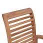 vidaXL Sillas de comedor 4 uds madera maciza de teca con cojines verde