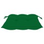 vidaXL Sillas de comedor 4 uds madera maciza de teca con cojines verde