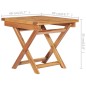 vidaXL Tumbona con mesa y cojín madera maciza de teca vidaXL Tumbona con mesa y cojín madera maciza de teca