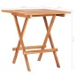 vidaXL Set de bistró 3 piezas madera de teca y cojines a cuadros rojos vidaXL Set de bistró 3 piezas madera de teca y cojines a cuadros rojos