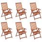 vidaXL Sillas de jardín plegables 6 uds madera macizo de acacia vidaXL Sillas de jardín plegables 6 uds madera macizo de acacia