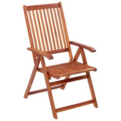 vidaXL Sillas de jardín plegables 6 uds madera macizo de acacia 