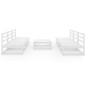 vidaXL Set de salón de jardín de 7 pzas blanco madera maciza de pino vidaXL Set de salón de jardín de 7 pzas blanco madera maciza de pino
