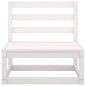 vidaXL Set de salón de jardín de 5 pzas blanco madera maciza de pino
