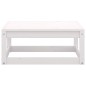 vidaXL Set de salón de jardín de 5 pzas blanco madera maciza de pino