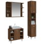 vidaXL Set de muebles de baño 3 pzas madera contrachapada roble marrón vidaXL Set de muebles de baño 3 pzas madera contrachapada roble marrón