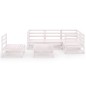 vidaXL Set de salón de jardín de 6 piezas blanco madera maciza de pino vidaXL Set de salón de jardín de 6 piezas blanco madera maciza de pino