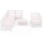 vidaXL Set de salón de jardín de 8 piezas blanco madera maciza de pino vidaXL Set de salón de jardín de 8 piezas blanco madera maciza de pino
